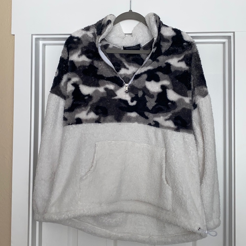 Merokeety Womens long sleeve 1/4 zip fleece pullover